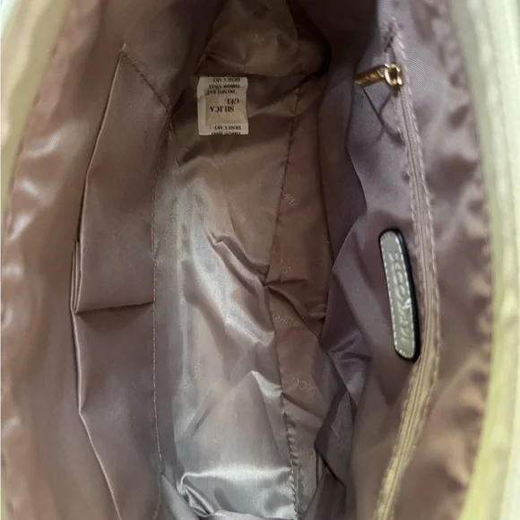 Gray Satchel with Gold Accents and Structured Design - Picture 10 of 11